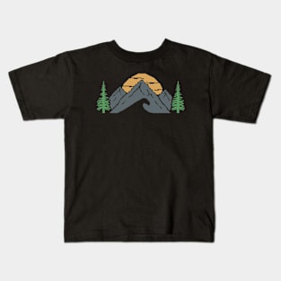 Retro Pixel Nature Kids T-Shirt